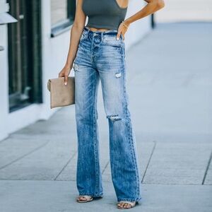 Women’s jeans retro ripped boyfriend straight jeans NWT